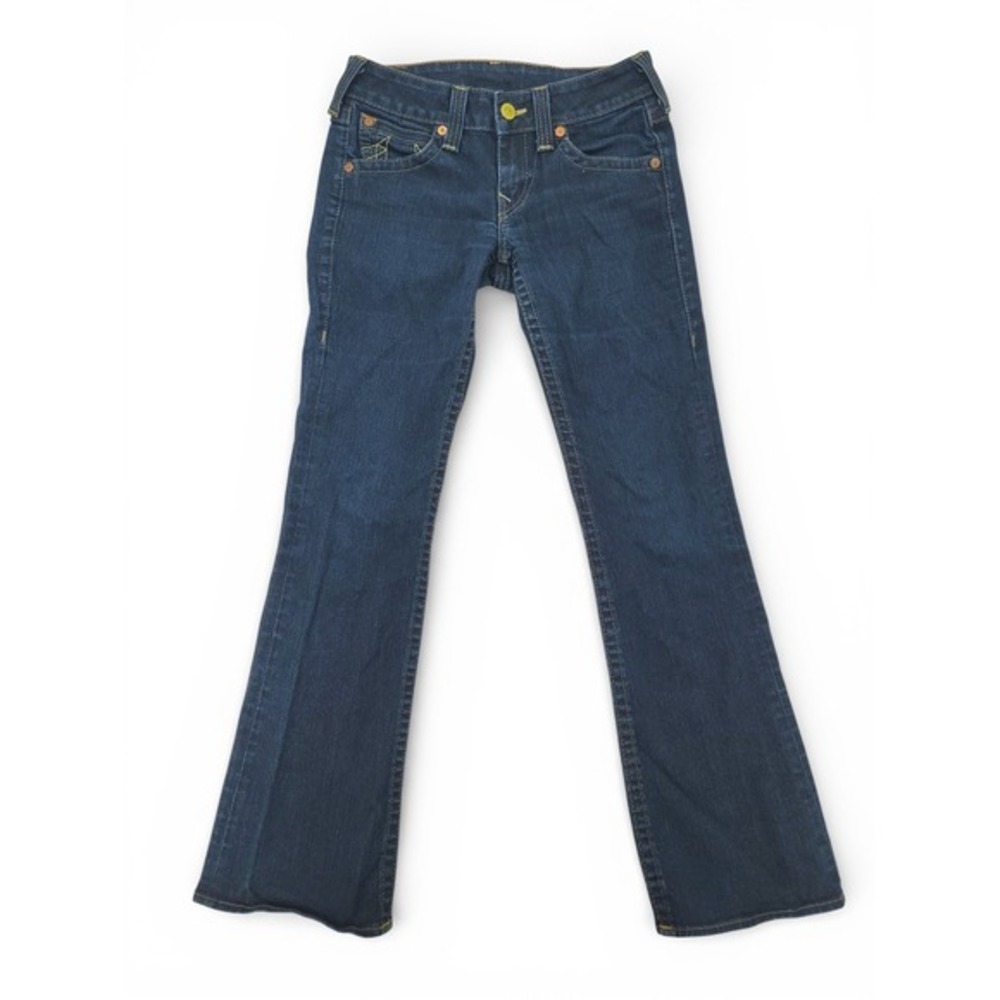 True Religion Womens 29 Bootcut Flare Jeans Blue Y2K USA Denim Stretch